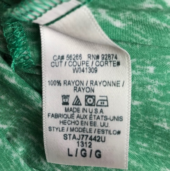 Splendid Shirt Tank Sz L Green NWT - Picture 3 of 4